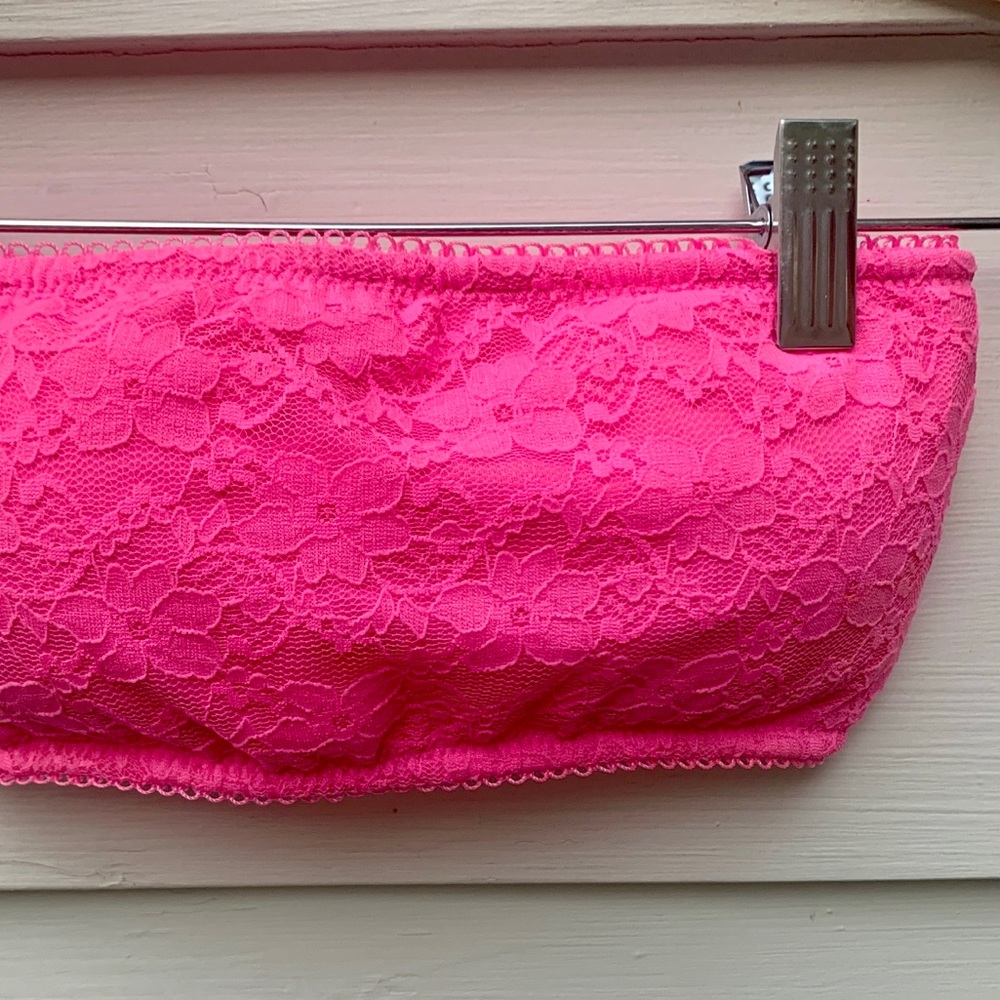BOUTIQUE Hot Pink Lacey Bandeau